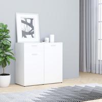 vidaXL Dressoir 80x36x75 cm spaanplaat wit - thumbnail