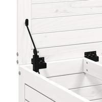 Tuinvoetenbank 62x63,5x53,5 cm massief grenenhout wit - thumbnail