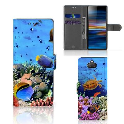 Sony Xperia 10 | Telefoonhoesje | Met pasjeshouder | Vissen