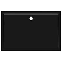Douchebak rechthoekig 80x120 cm ABS zwart - thumbnail