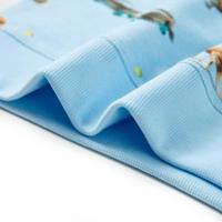 Kindertrui 128 gemleerd lichtblauw - thumbnail