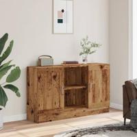 Dressoir 120x30,5x70 cm bewerkt hout oud houtkleurig - thumbnail