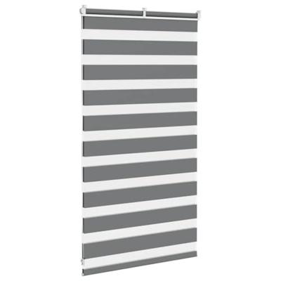 VidaXL Zebra rolgordijn 70x100 cm stofbreedte 65,9 cm donkergrijs VidaXL Zebra rolgordijn 70x100 cm stofbreedte 65,9 cm donkergrijs