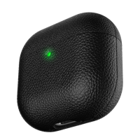 KeyBudz Artisan leather case AirPods 4 - Black - thumbnail