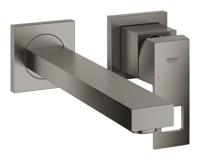 Wastafelmengkraan GROHE Eurocube 2-Gats Wand 230 Mm Hard Graphite Geborsteld - thumbnail