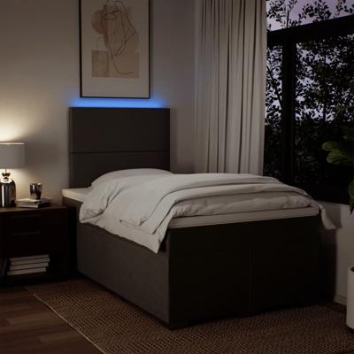 Boxspring met matras stof lichtgrijs 120x200 cm