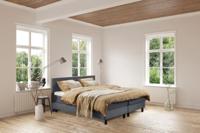Beddenleeuw Boxspring Bed Isabella - 180x220 - Incl. Pocketmatras + Hoofdbord - Skai Antraciet - thumbnail