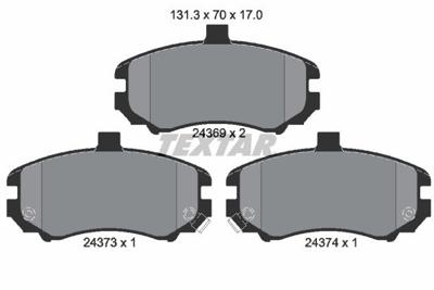 Remblokkenset, schijfrem 2436901