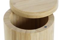 Zoutvaatje met deksel DKD Home Decor Natuurlijk Bamboe 8,5 x 8,5 x 8,5 cm - thumbnail