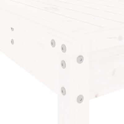 5-delige Tuinset massief grenenhout wit