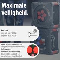 Brennenstuhl Professional Bouwplaats kabelhaspel met Powerblock | KC 3210 5 | IP44 | 33+5m | H07BQ-F3G2.5 - 9212380210 - thumbnail