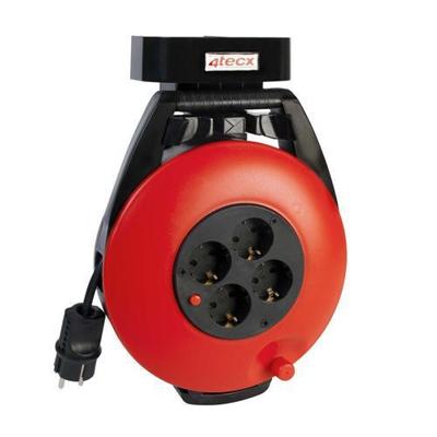4tecx Kabelhaspel 15m thermisch beveiligd + wandhouder - 4023001456