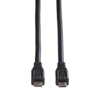 ROLINE USB 2.0 Kabel, Micro USB A Male - Micro USB B Male, 1,8m - thumbnail