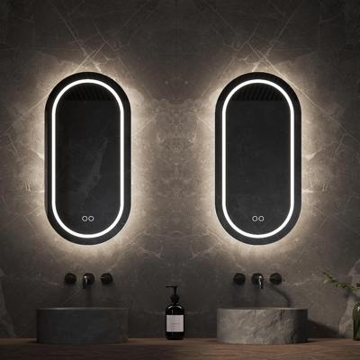 Spiegel Martens & Meijer Hannover Ovale Fade 45x100 cm met Directe & Indirecte Verlichting Rondom, Incl. Verwarming & Dimbare Touch