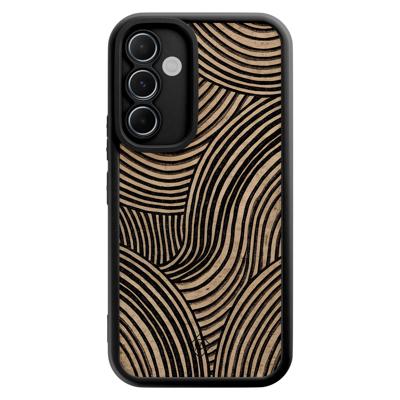 Samsung Galaxy A55 zwarte case - Ebony waves Samsung Galaxy A55 zwarte case - Ebony waves