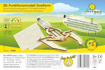 Sol Expert 19560 pneumatischer Greifarm Knutselen, Pneumatiek Bouwpakket Vanaf 14 jaar