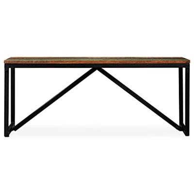 Bankje 110x35x45 cm massief gerecycled hout