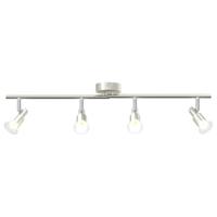 VidaXL Plafondspot met schijnwerpers nikkel 70 x 9 x 12,5 cm staal - thumbnail