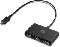 HP Inc. HP USB-C to USB-A - Hub - 3 x SuperSpeed USB 3.0 Z6A00AA USB-hub 3 poorten USB-A USB 3.2 Gen1 5 GBit/s Met USB-C stekker Zwart - thumbnail