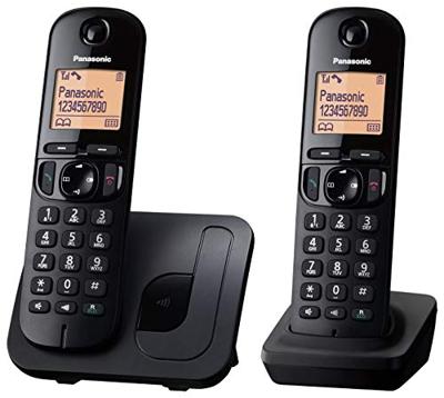 Panasonic KX-TGC210 Draadloze vaste telefoon, LCD, beller-ID, 50 nummers, navigatieknop, ECO-modus, ruisonderdrukking, zwart