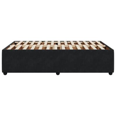 Bedframe zonder matras 120x190 cm fluweel zwart - thumbnail