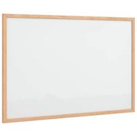 Magnetisch whiteboard met massief grenenhouten frame 60x40 cm - thumbnail