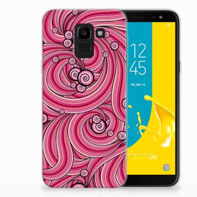 Samsung Galaxy J6 2018 | Hoesje maken | Swirl Pink Samsung Galaxy J6 2018 | Hoesje maken | Swirl Pink