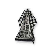 Bunzlau Castle Keukendoek Canal Houses Zwart - thumbnail