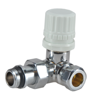 Riko luxe therm. ventiel 1/2''x15 (M22) knel haaks links chroom - thumbnail