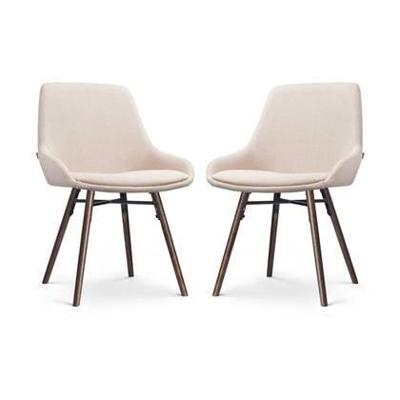 Nolon Nena-Isa Eetkamerstoelen Set van 2 - Beige - Walnoot