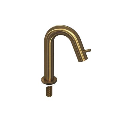 INK - Fonteinkraan Staand Gebogen Laag Model - Br. Goud Mat