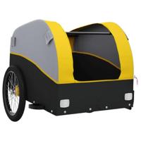 Fietstrailer 45 kg ijzer zwart en geel - thumbnail