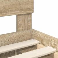 Bedframe met hoofdeinde Sonoma Eiken 75 x 190 cm Bewerkt hout - thumbnail