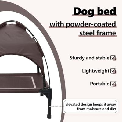 VidaXL Hondenbed bruin 71 x 64 x 71 cm staal