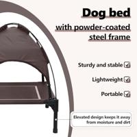 VidaXL Hondenbed bruin 63 x 49,5 x 60 cm staal - thumbnail