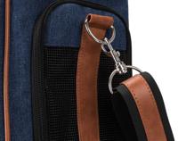 Trixie hondentas rugtas chloe lichtgrijs / zwart - thumbnail