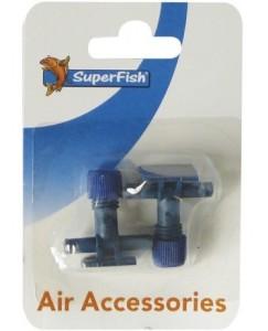 Superfish Luchtslang Kraan 2-pack - Precieze Luchtstroomregeling voor 4/6 mm Vijverslang, Eenvoudig & Duurzaam - thumbnail