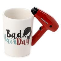 Haardroger Slogan - Gevormd Handvat Keramiek Mok - thumbnail