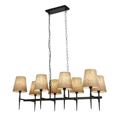 Searchlight 8-lichts hanglampGothic zwart - 30690-8BK
