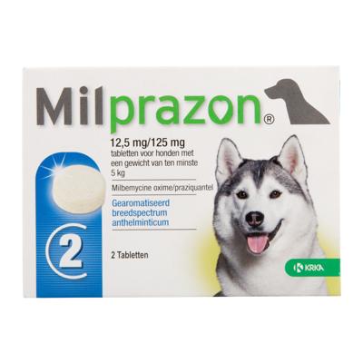 Milprazon ontworming grote hond 12,5mg - 2 tabletten
