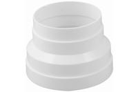 Verloopstuk - tbv PVC afzuigslang - 100/125 mm - wit - thumbnail