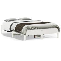 Bedframe zonder matras massief grenenhout wit 120x190 cm - thumbnail
