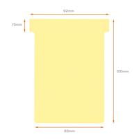 Nobo T-planbordkaarten index 3, ft 120 x 92 mm, geel - thumbnail