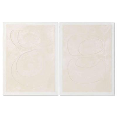 Canvas Home ESPRIT Beige Modern Scandinavisch 90 x 3,5 x 120 cm (2 Stuks)