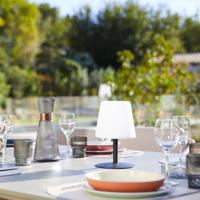 Snoerloze tafellamp - LUMISKY - STANDY MINI Donker - H25 cm - Zwarte stalen voet - Warm wit en witte LED - thumbnail