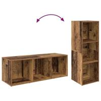 TV-kast 3 pcs Oud hout 37 x 35 x 107,5 cm Gelamineerd hout - thumbnail