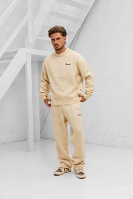 Equalité Fluffy Knit Trainingspak Heren Gebroken Wit - Maat XL - Kleur: Gebroken WitBruin | Soccerfanshop