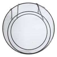 Atmosphera Wandspiegel set - 3 st - rond - zwart - metaal - thumbnail