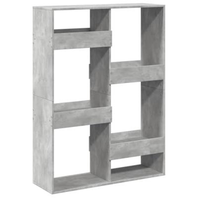 Boekenkast 100x33x135 cm bewerkt hout betongrijs