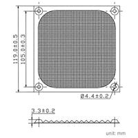 Renkforce PC-ventilatorrooster met filter 120 x 120 mm - thumbnail